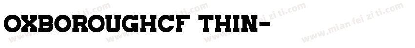 oxboroughCF Thin字体转换